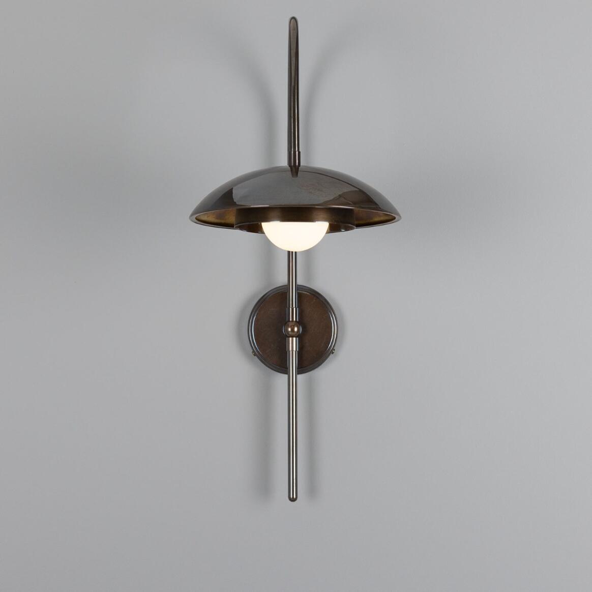 Mullan - Marrakesh Art Deco Arc Wall Light 60cm IP20 - Antique Brass Finish