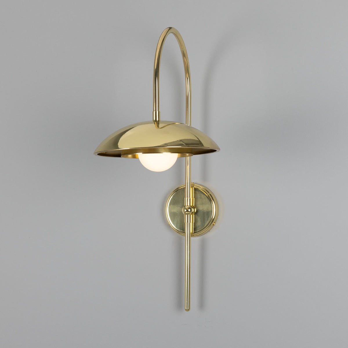 Mullan - Marrakesh Art Deco Arc Wall Light 60cm IP20 - Polished Brass Finish