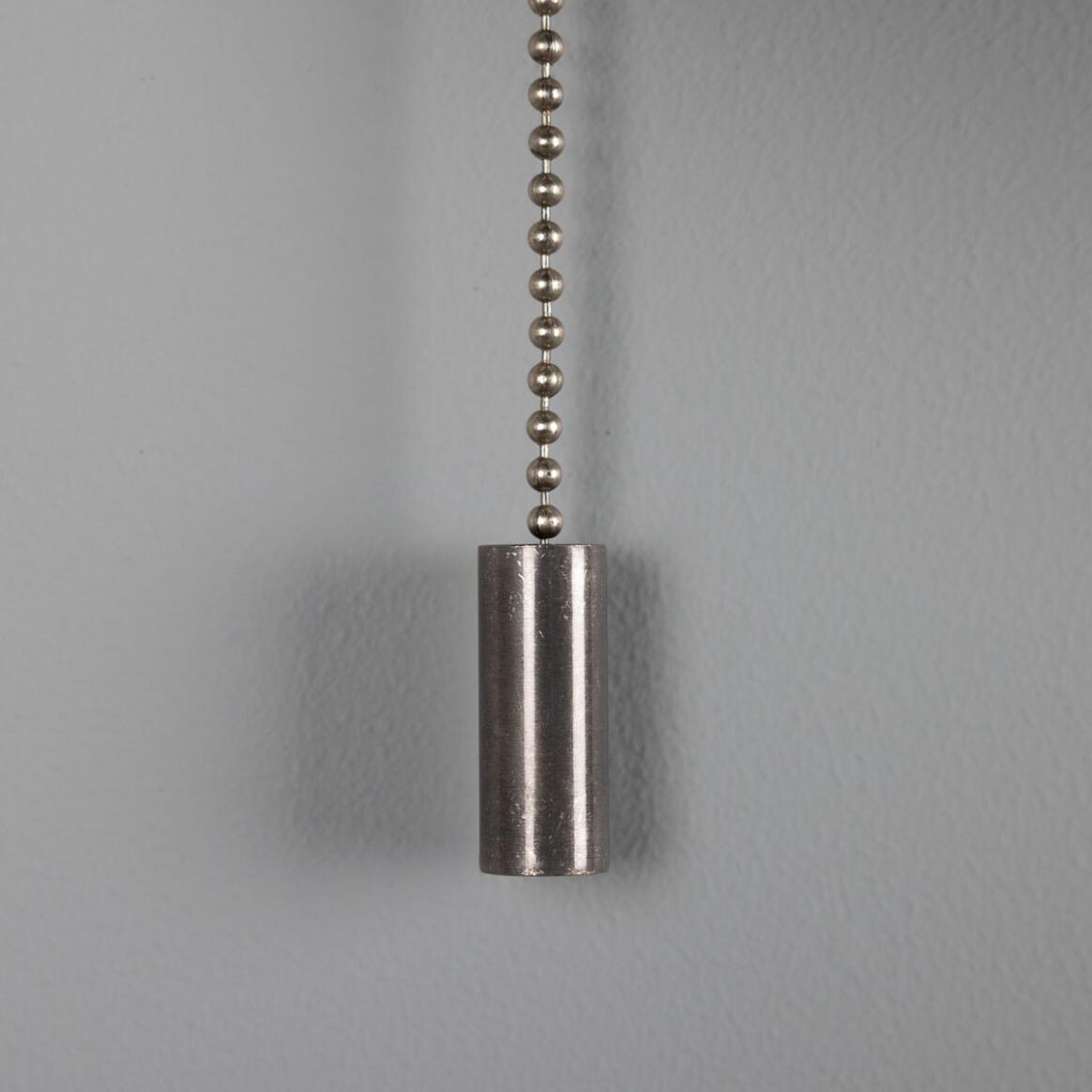 Mullan - Marrakesh Art Deco Wall Light with Pull Chain 25cm IP20 - Antique Silver And Powder Coated Matte Black Finish