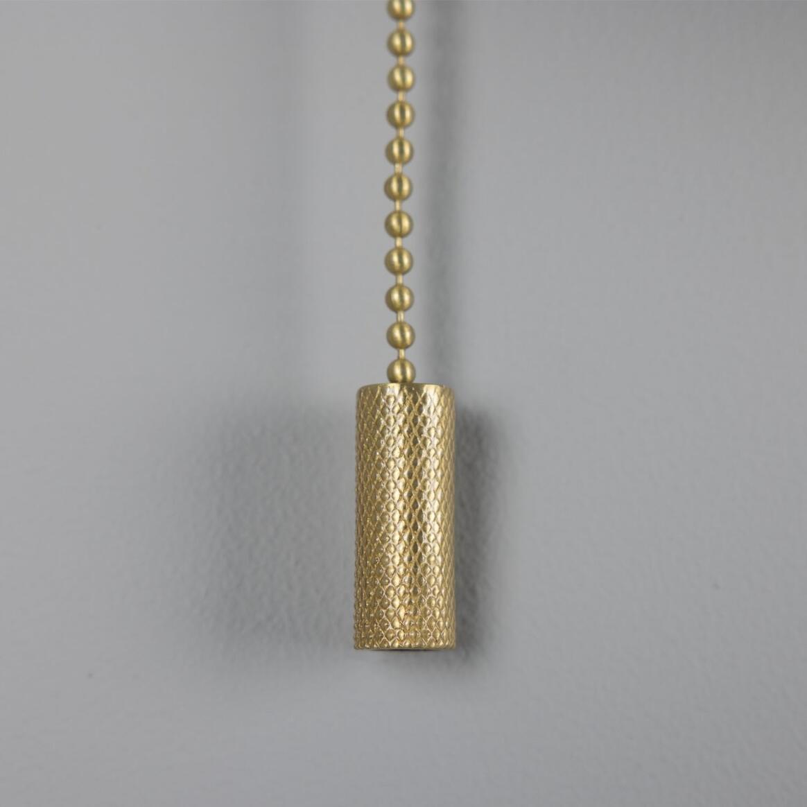 Mullan - Marrakesh Art Deco Wall Light with Pull Chain 25cm IP20 - Satin Brass And Powder Coated Racing Green Finish