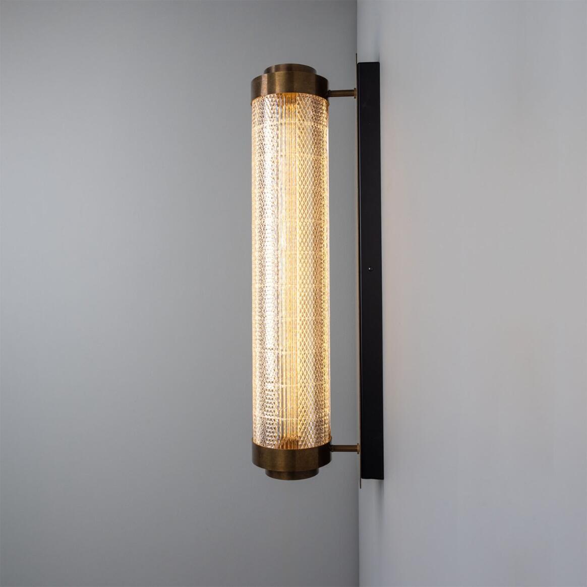 Mullan - Ashford Linear Neo-Victorian Wall Light 80cm IP20 - Antique Brass Finish