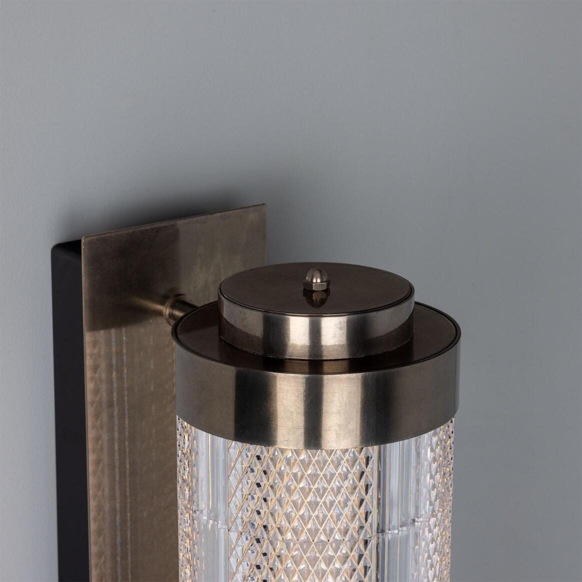 Mullan - Ashford Linear Neo-Victorian Wall Light 80cm IP20 - Antique Silver Finish