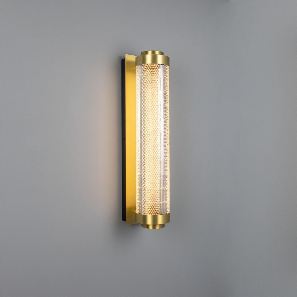 Mullan - Ashford Linear Neo-Victorian Wall Light 80cm IP20 - Satin Brass Finish