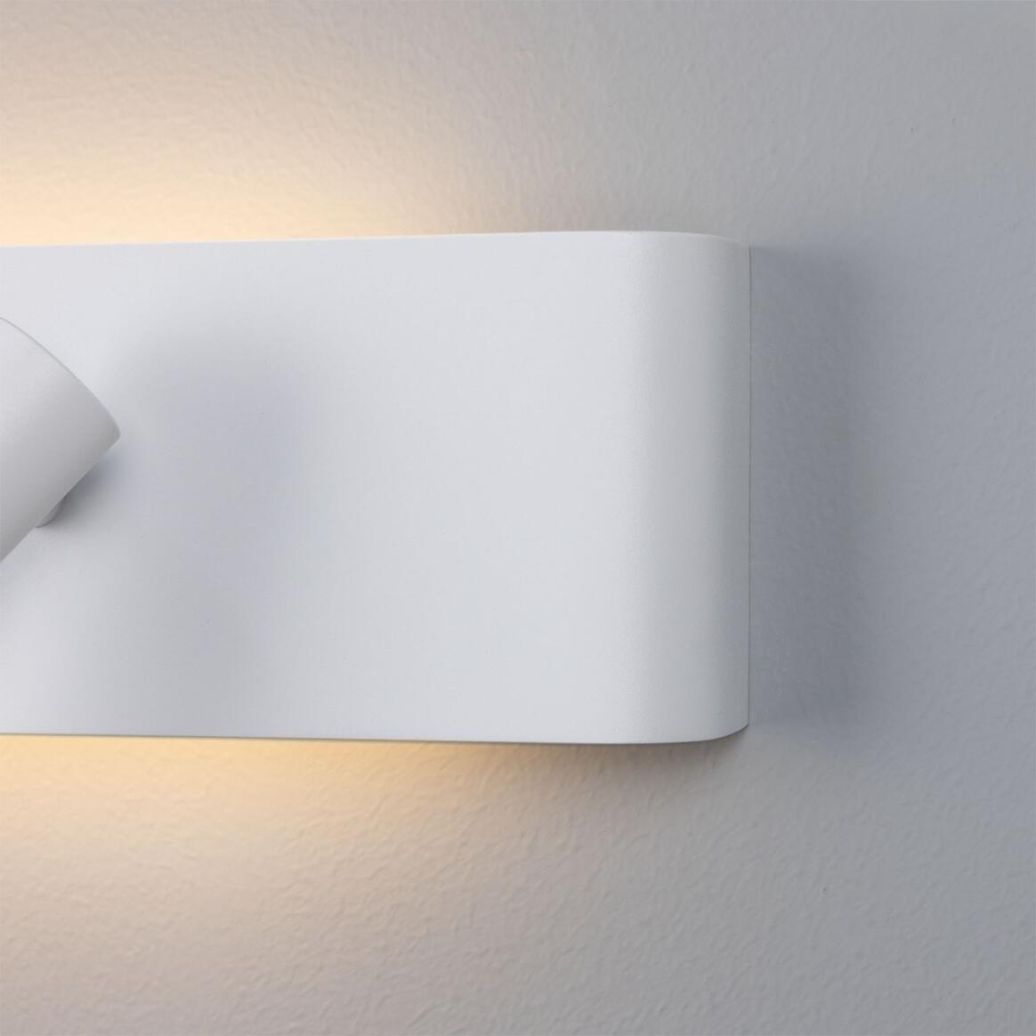 Mullan - Richmond Backlit Wall Lamp with Adjustable Spotlight 61cm IP20 - Powder Coated White Finish