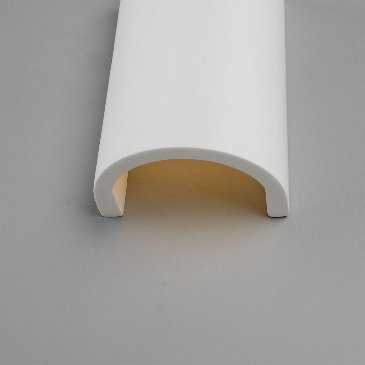 Mullan - Malmo Semi-Circle Plaster Wall Light 11cm IP20 - White Finish