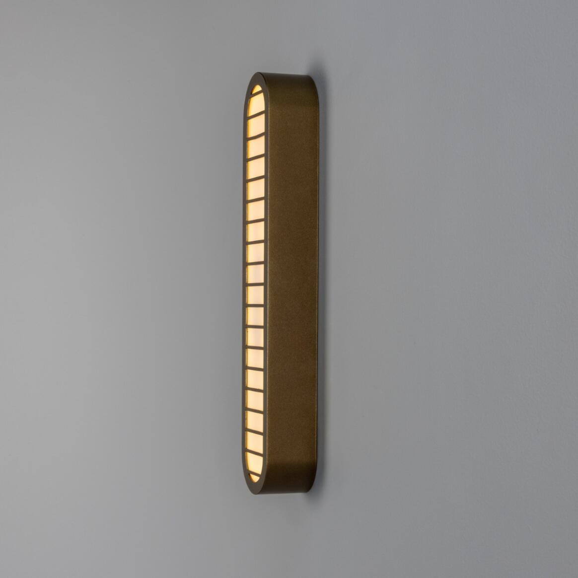 Mullan - Durban LED Vertical Grille Wall Light 40cm IP20 - Powder Coated Bronze Finish