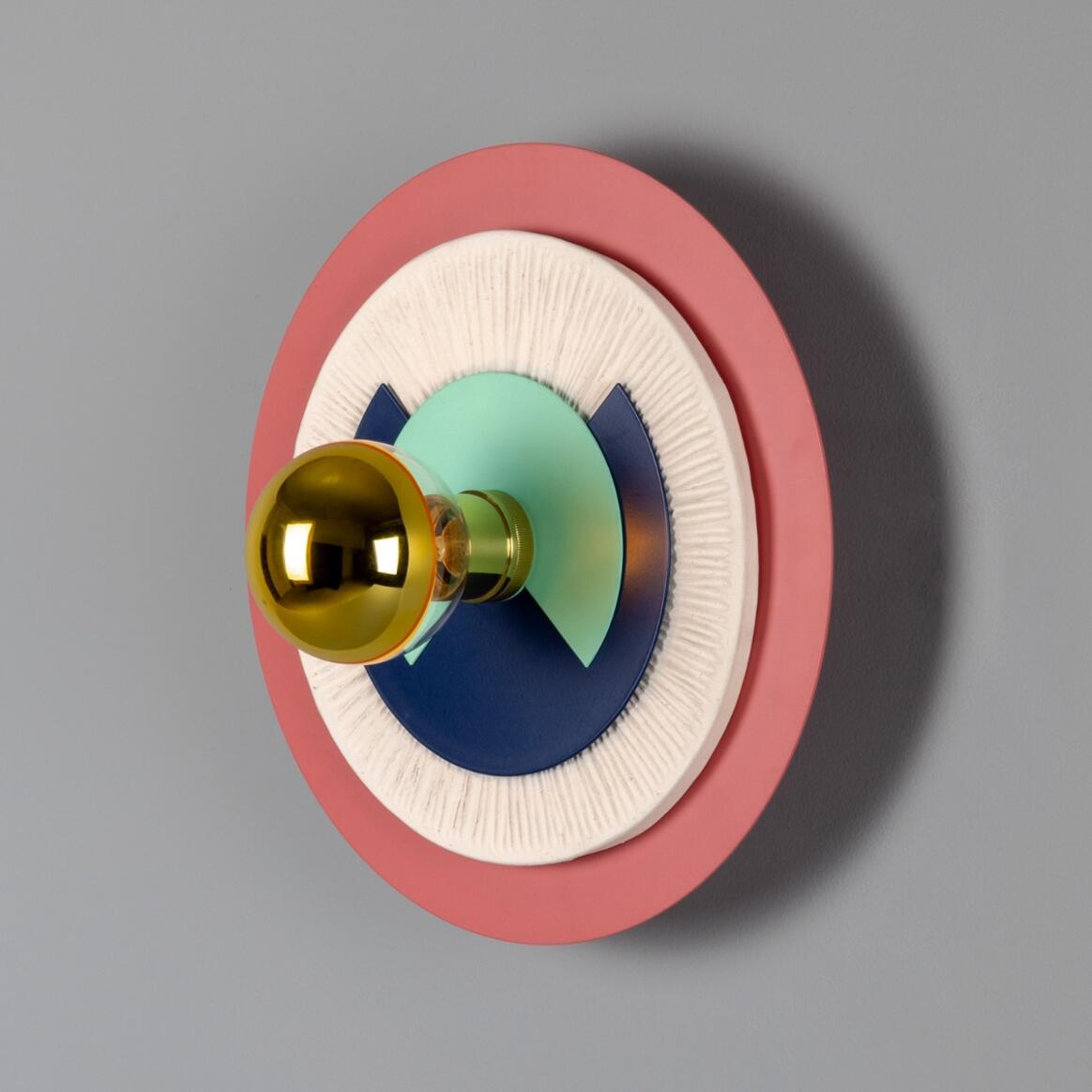 Mullan - Saturn Colourful Disc Wall Light 35cm IP20 - Polished Brass Finish