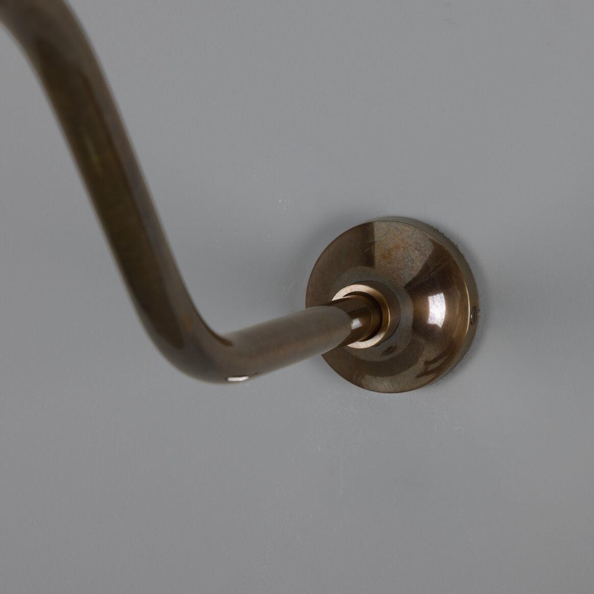 Mullan - Novo Vintage Swan Neck Sign Light 24cm IP23 - Antique Brass Finish
