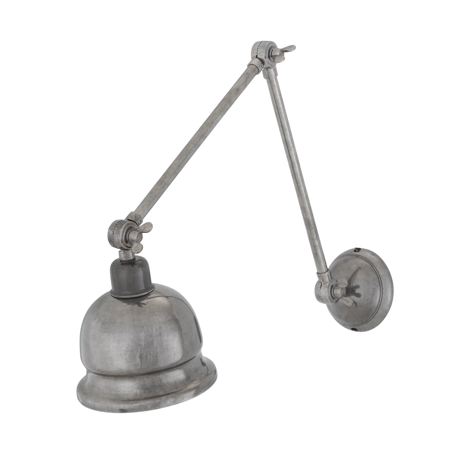 Mullan - Dale Vintage Adjustable Brass Picture Light 15cm IP20 - Antique Silver Finish