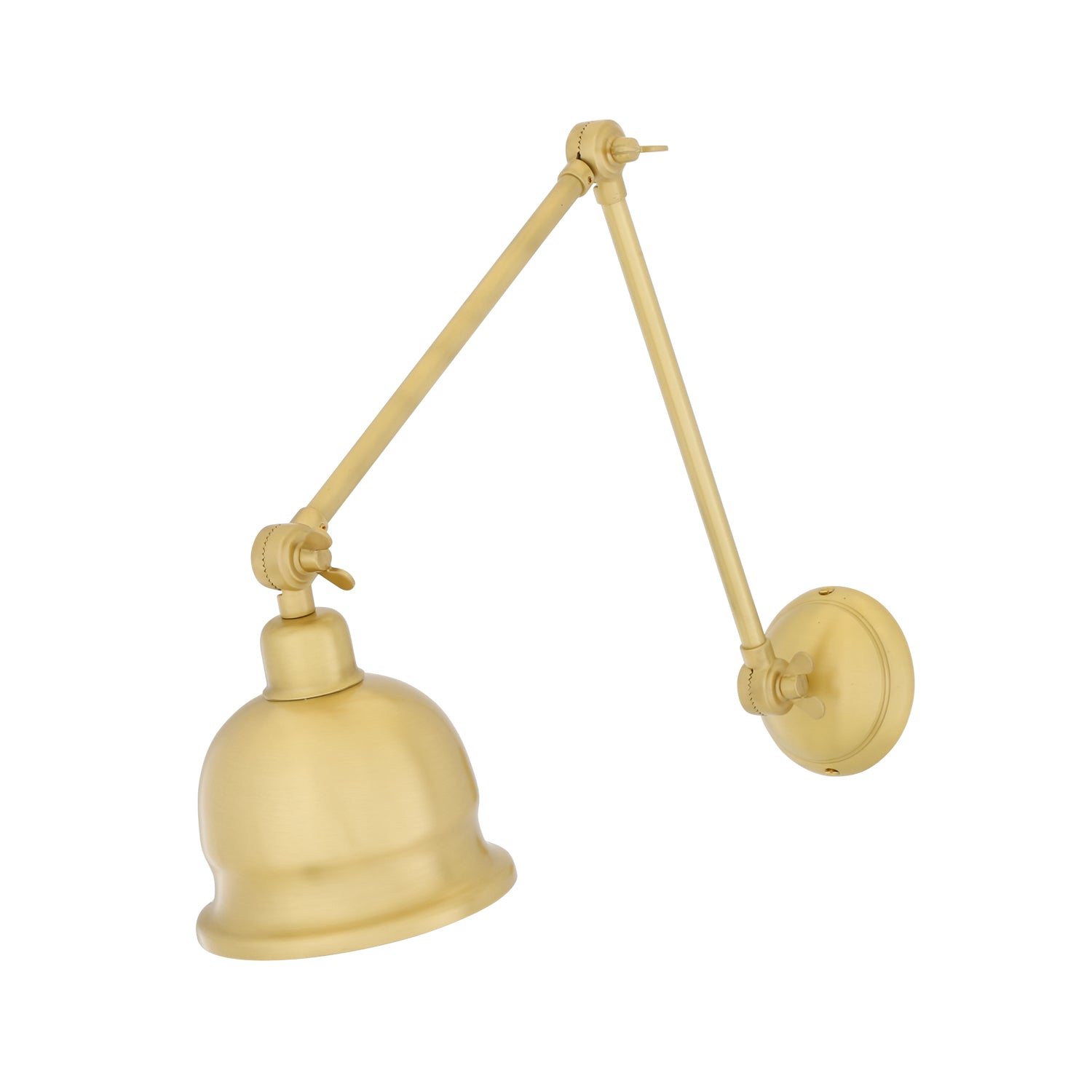 Mullan - Dale Vintage Adjustable Brass Picture Light 15cm IP20 - Satin Brass Finish