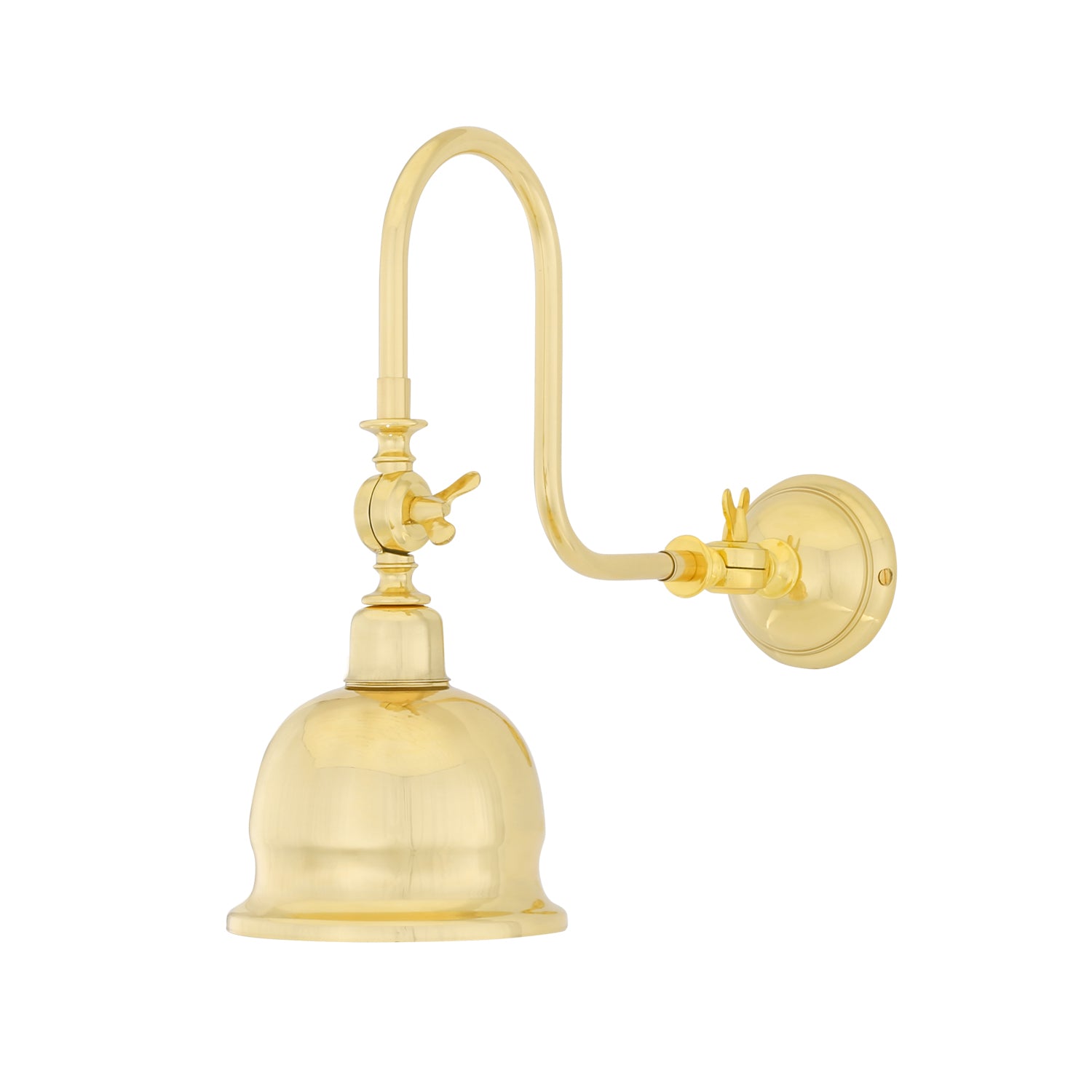 Mullan - Apia Vintage Swivel Brass Picture Light - Polished Brass Finish