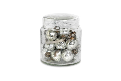 Nkuku Adisa Bauble Jar - Antique Silver (Set of 16)