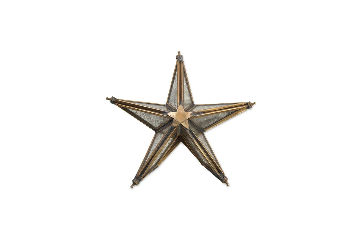 Nkuku Bakara Star Tree Topper - Antique Brass