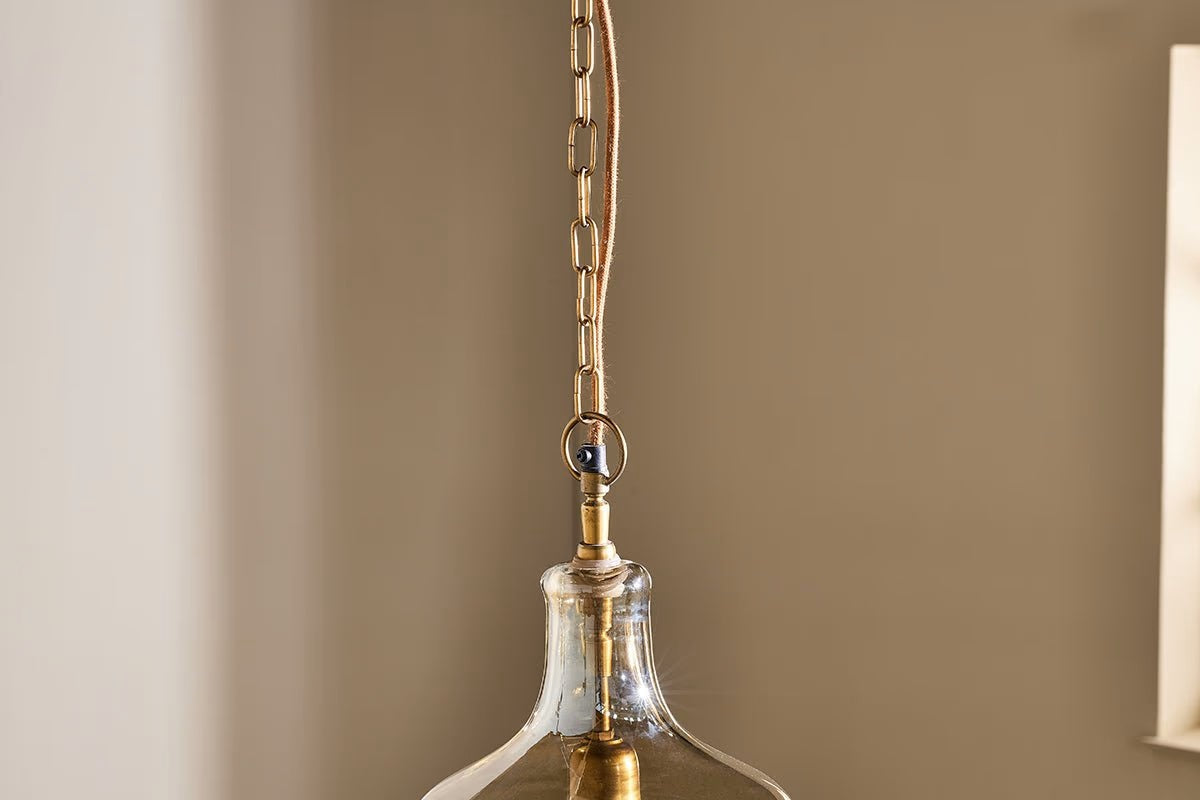 Nkuku Kalsi Recycled Glass Pendant Light - Lustre - Small