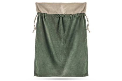 Nkuku Karru Cotton Velvet Sack - Forest Green