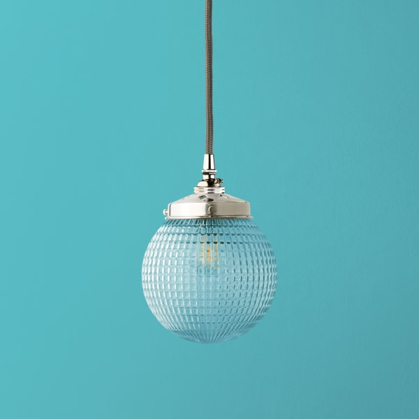 Pooky - Espere Pendant Light Shade - Smaller - Clear Waffle Glass