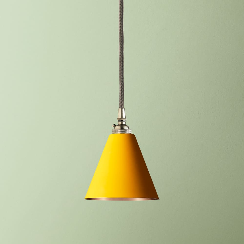 Pooky - Stanlette Pendant Shade - Yellow - Copper Interior