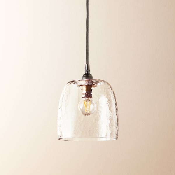 Pooky - Rory Pendant Shade - Clear Hammered Glass