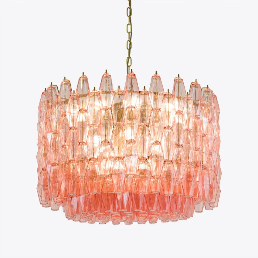 Pure White Lines Drum Sorrento Chandelier