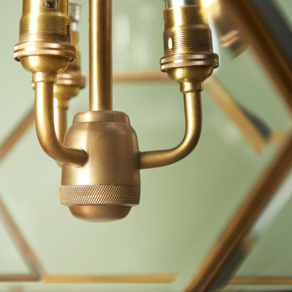 Pooky - Ballina Pendant Light - Brass And Bevelled Glass