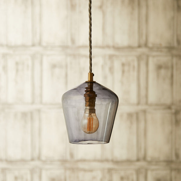 Pooky - Demijohn Pendant Light - Smaller - Grey Blown Glass