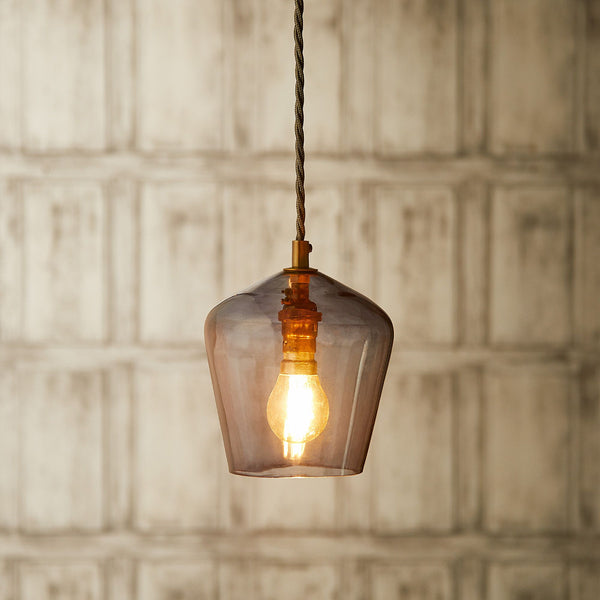 Pooky - Demijohn Pendant Light - Smaller - Grey Blown Glass