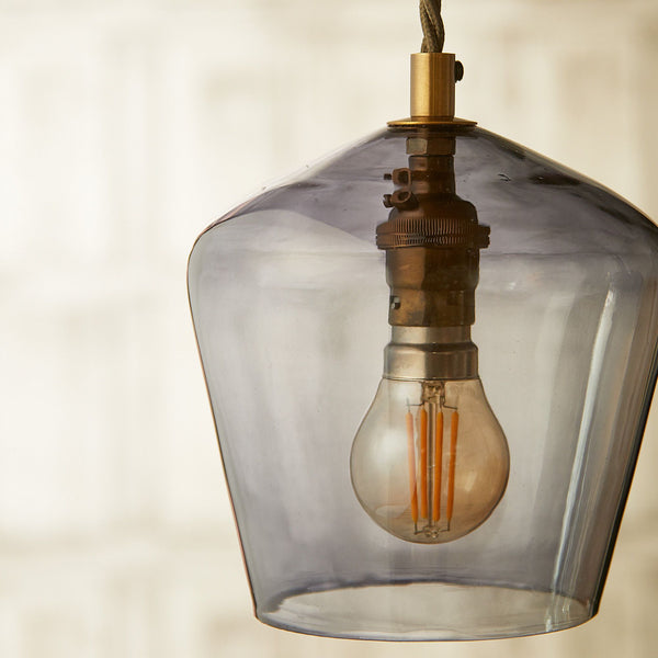 Pooky - Demijohn Pendant Light - Smaller - Grey Blown Glass