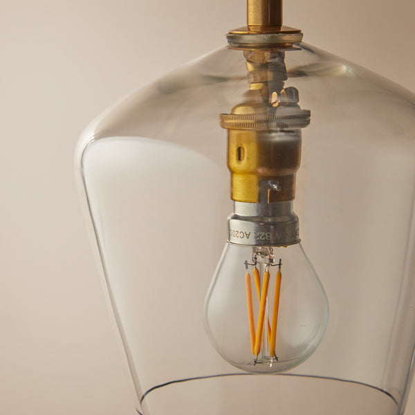Pooky - Demijohn Pendant Light - Smaller - Clear Blown Glass