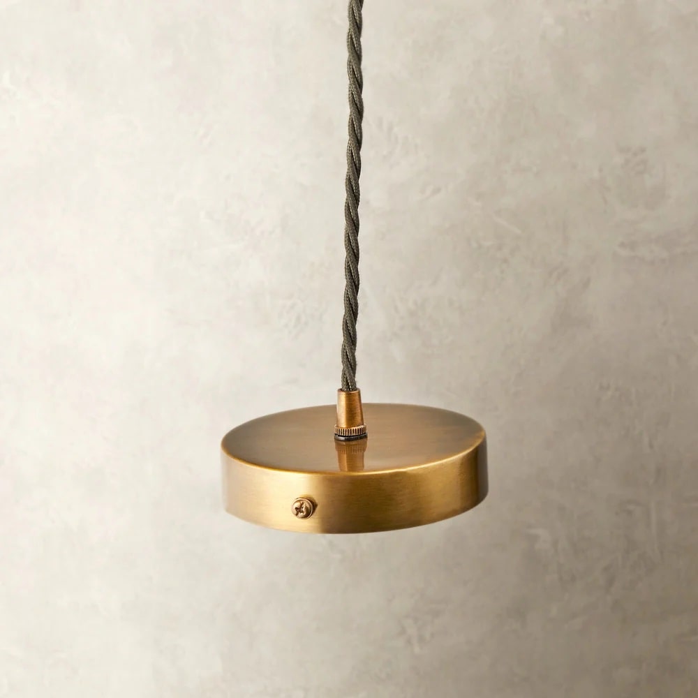 Pooky Marge Pendant Light in brass and glass