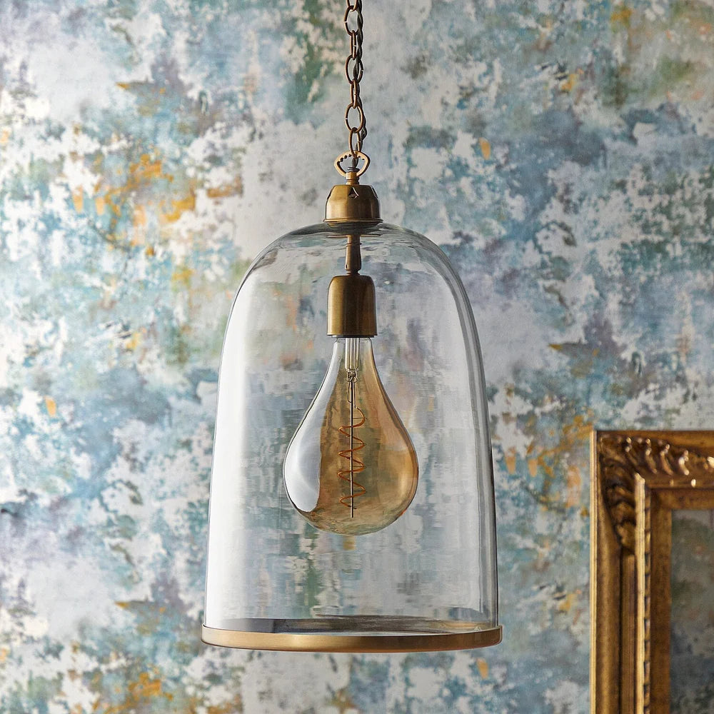 Pooky Larger Percy Pendant Light in Clear Glass