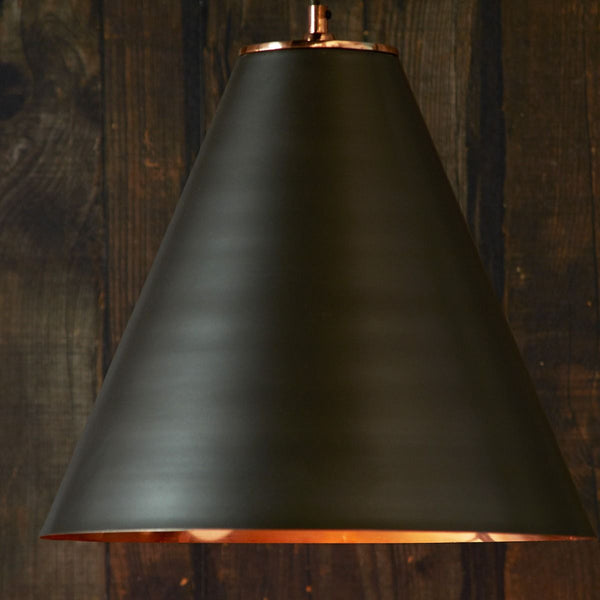 Pooky - Super Stanley Pendant Light - Gunmetal - Copper Interior