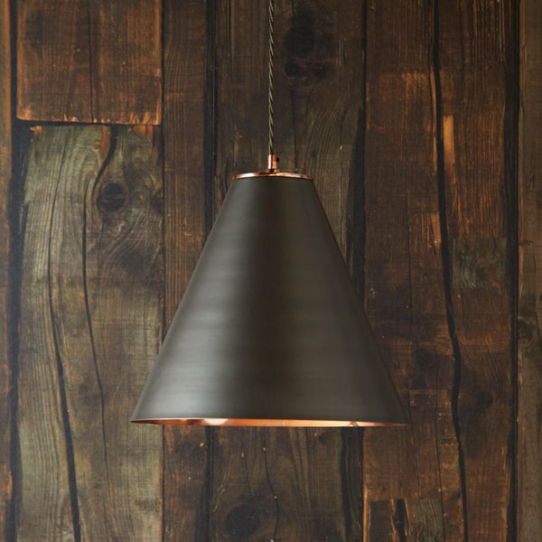 Pooky - Super Stanley Pendant Light - Gunmetal - Copper Interior
