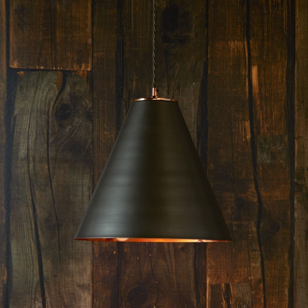 Pooky - Super Stanley Pendant Light - Gunmetal - Copper Interior