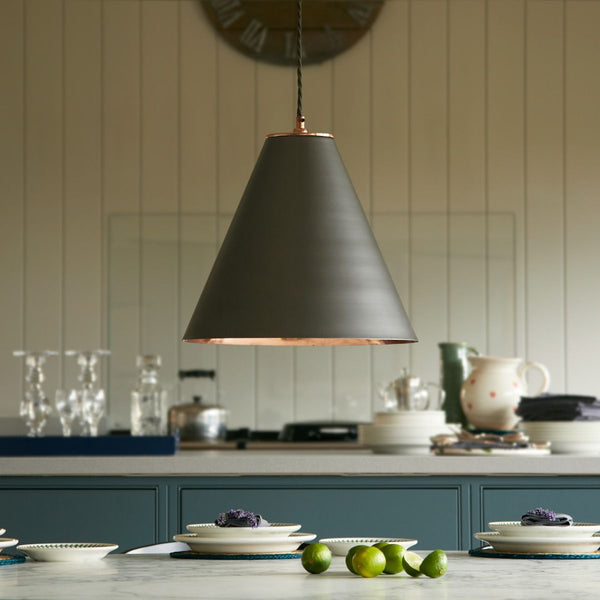 Pooky - Super Stanley Pendant Light - Gunmetal - Copper Interior