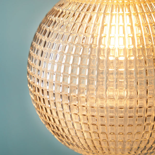 Pooky - Espere Pendant Light Shade - Regular - Clear Waffle Glass