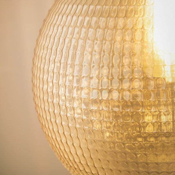 Pooky - Espere Pendant Light Shade - Larger - Clear Waffle Glass