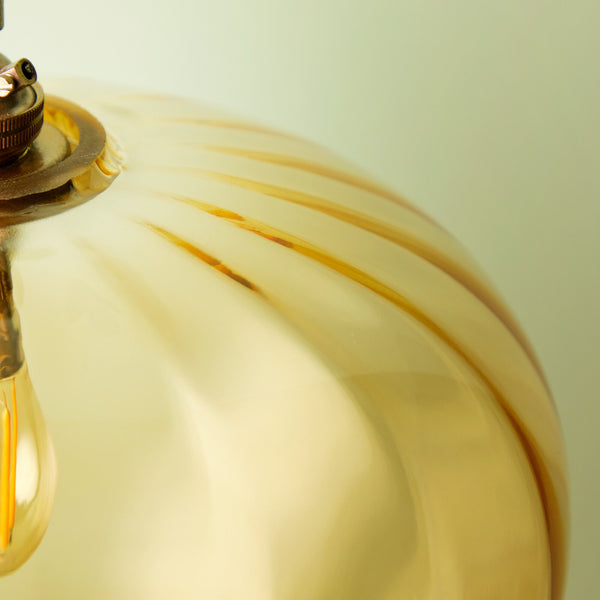 Pooky - Lisboa Pendant Light Shade - Small - Amber Glass