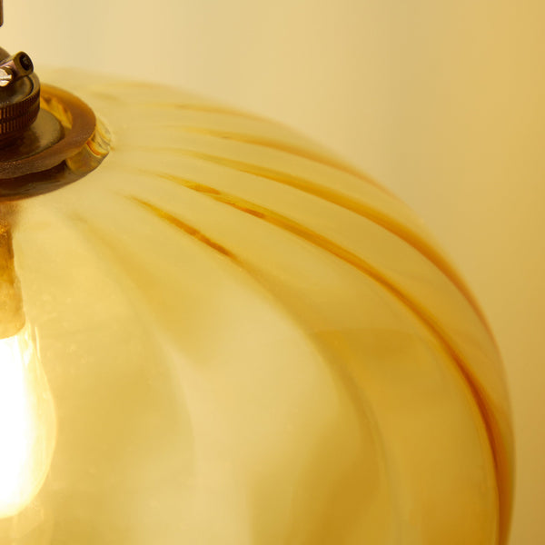 Pooky - Lisboa Pendant Light Shade - Small - Amber Glass