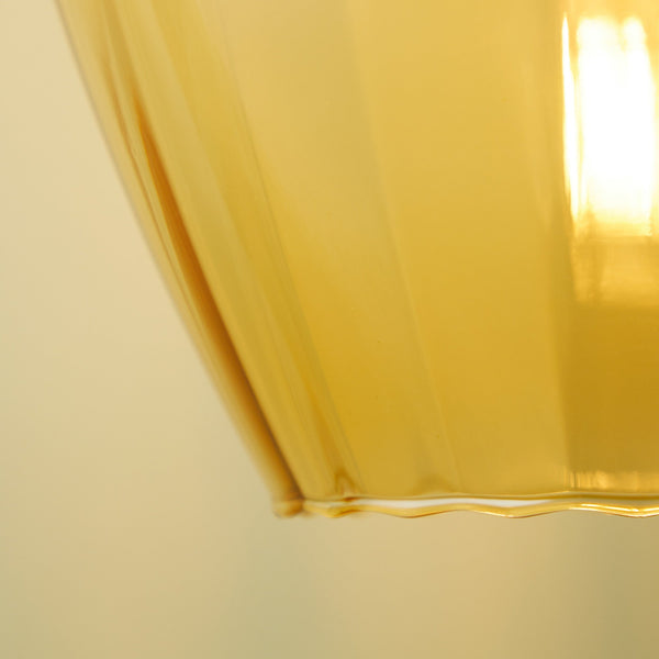 Pooky - Lisboa Pendant Light Shade - Small - Amber Glass