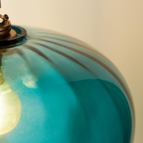 Pooky - Lisboa Pendant Light Shade - Small - Turquoise Glass
