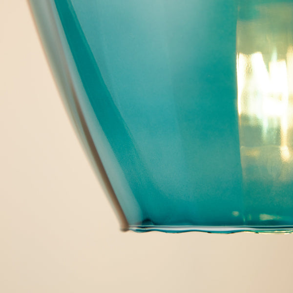 Pooky - Lisboa Pendant Light Shade - Small - Turquoise Glass