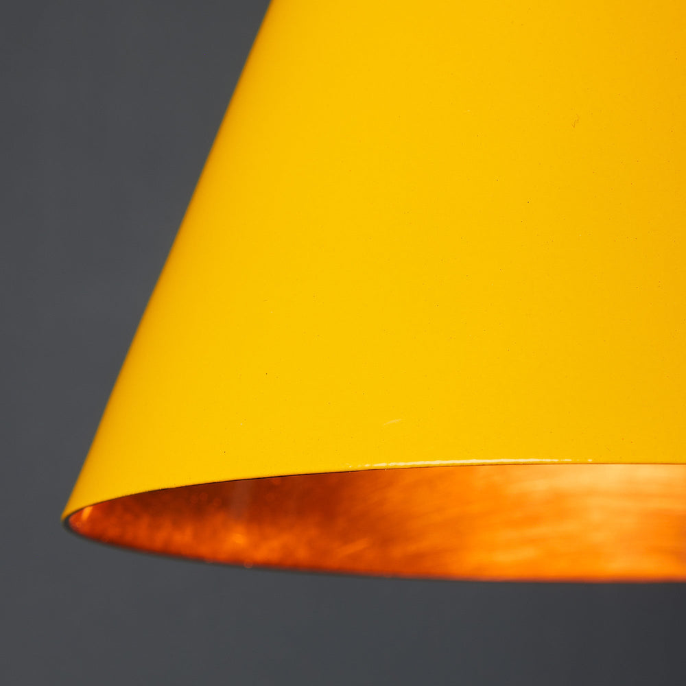 Pooky - Stanlette Pendant Shade - Yellow - Copper Interior