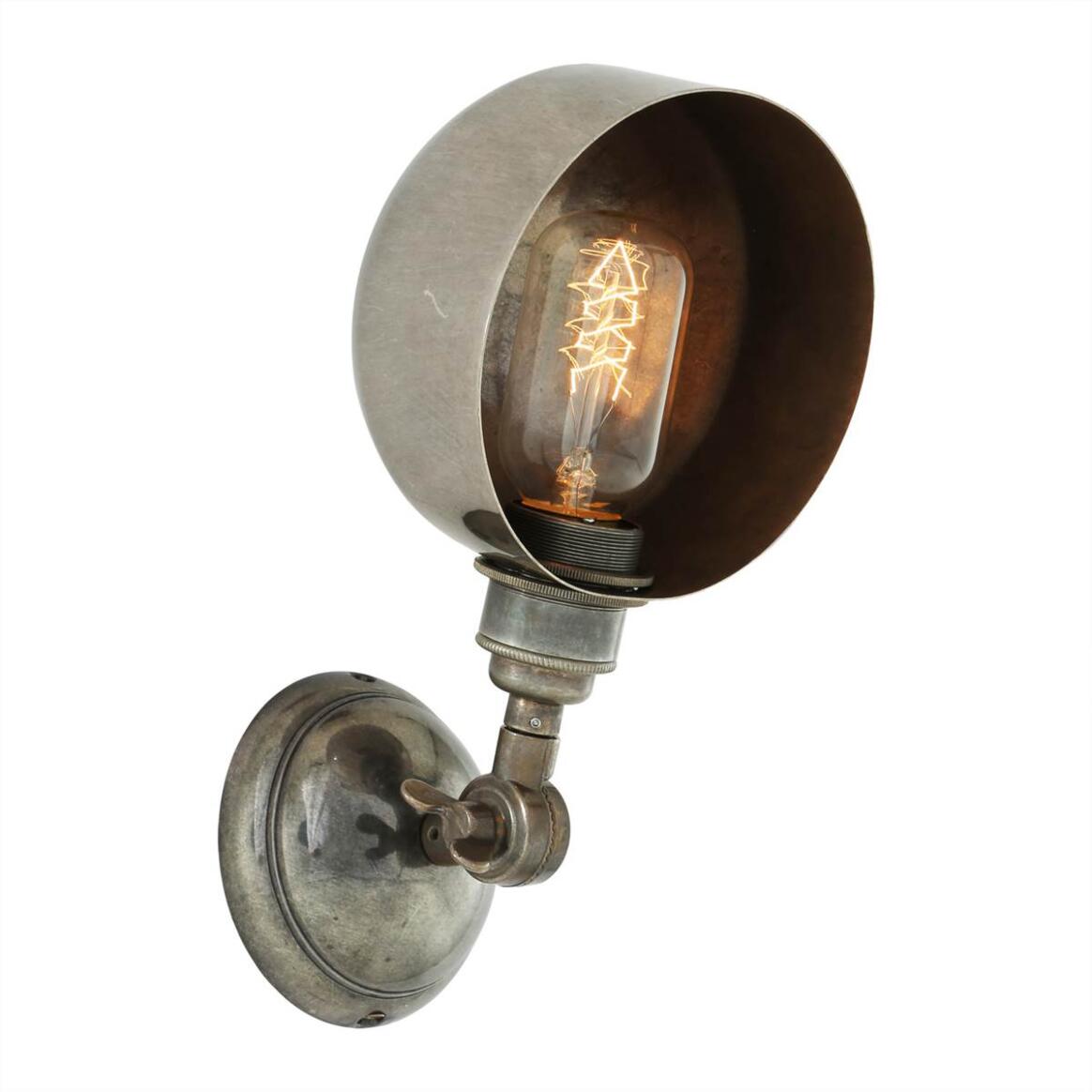 Mullan - San Jose Adjustable Modern Brass Wall Light 13cm IP20 - Antique Silver Finish