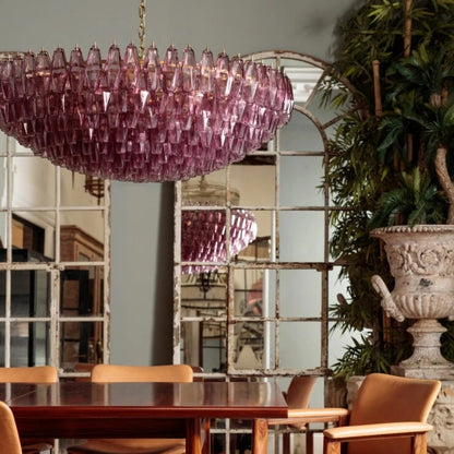 Pure White Lines Lilac Sorrento Chandelier