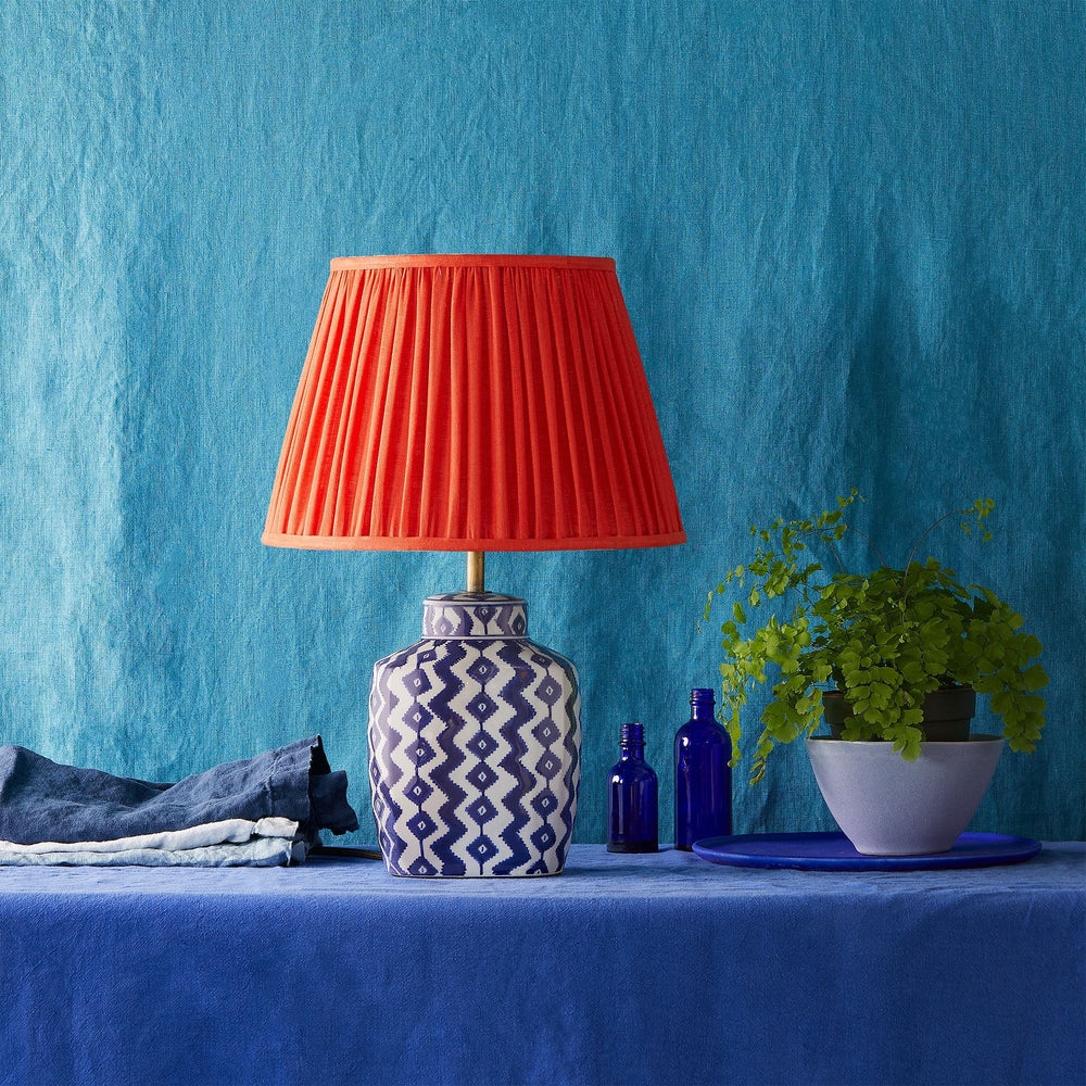 Pooky - Smaller Gingembre Table Lamp Base - Blue and White Ceramic