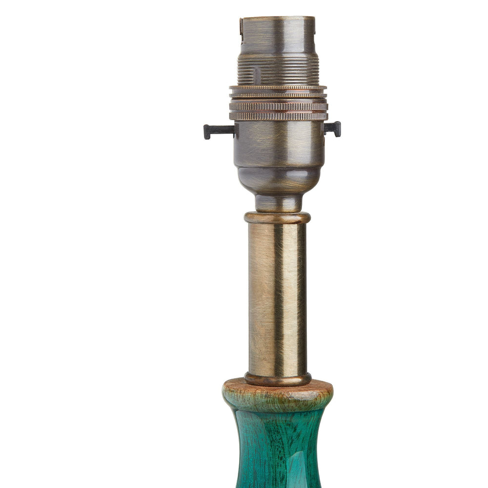 Pooky - Kelpie Table Lamp Base - Turquoise Lacquered Wood