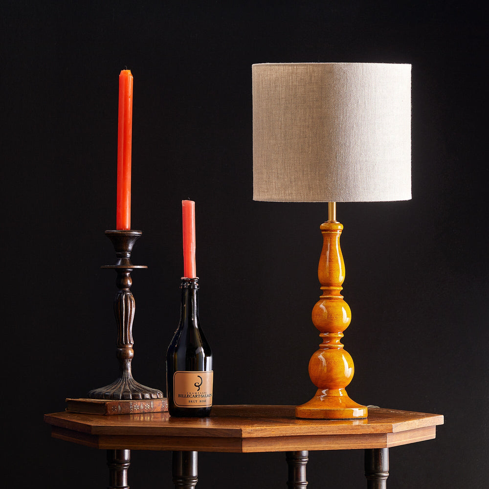 Pooky - Kelpie Table Lamp Base - Saffron Lacquered Wood