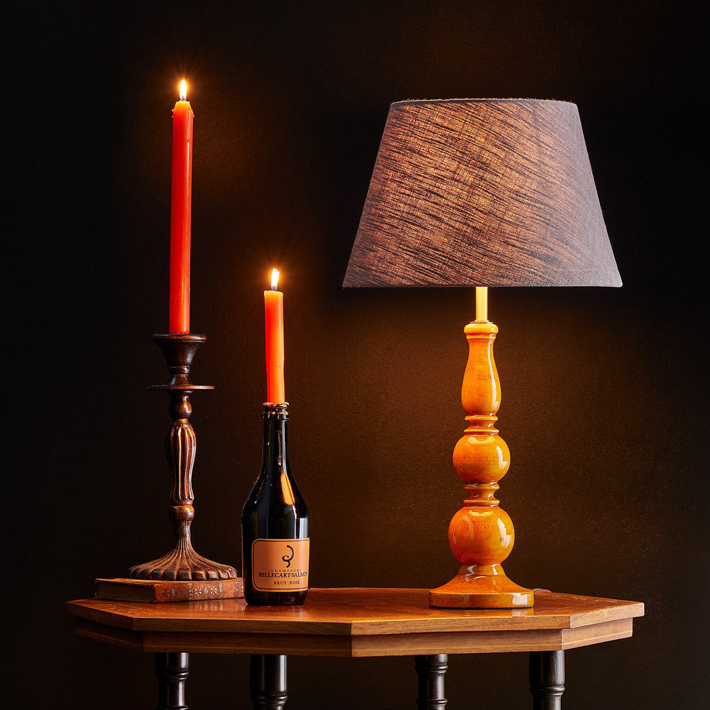 Pooky - Kelpie Table Lamp Base - Saffron Lacquered Wood