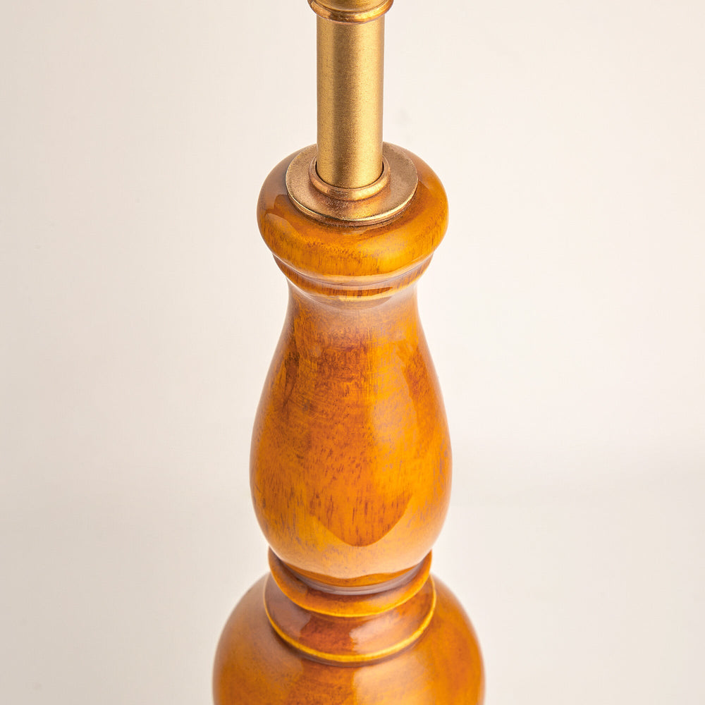 Pooky - Kelpie Table Lamp Base - Saffron Lacquered Wood