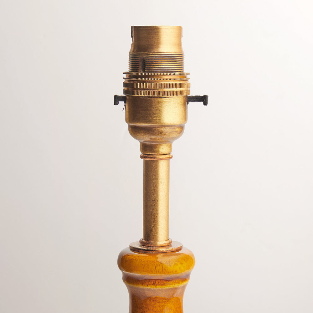 Pooky - Kelpie Table Lamp Base - Saffron Lacquered Wood